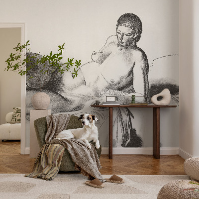 Selbstklebende Fototapete fürs Kinderzimmer mit künstlerischem Aktmotiv