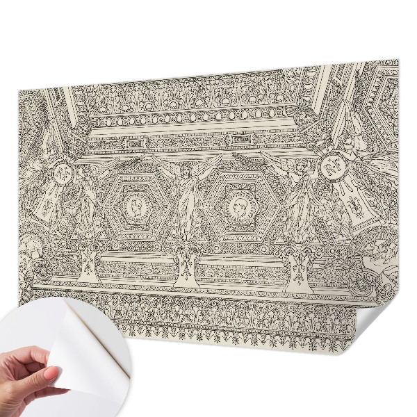 Fototapete in 3D-Optik mit klassischem Schmuckmotiv