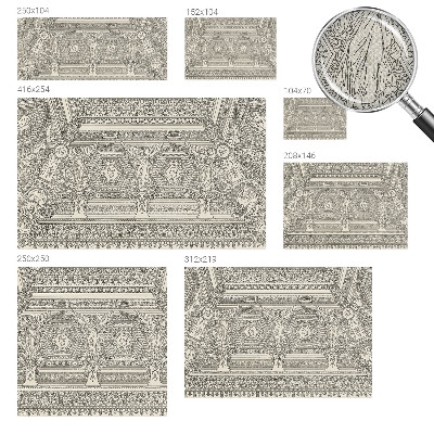 Fototapete in 3D-Optik mit klassischem Schmuckmotiv