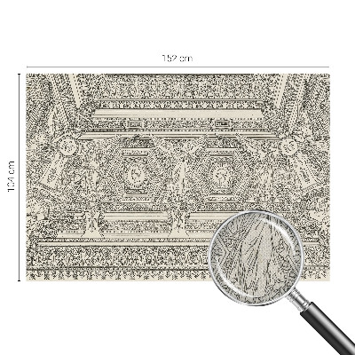 Fototapete in 3D-Optik mit klassischem Schmuckmotiv