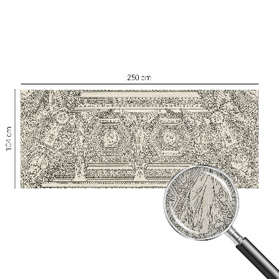 Fototapete in 3D-Optik mit klassischem Schmuckmotiv
