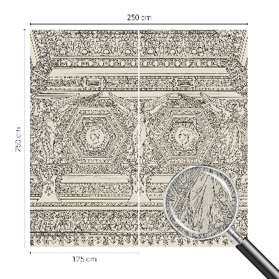 Fototapete in 3D-Optik mit klassischem Schmuckmotiv