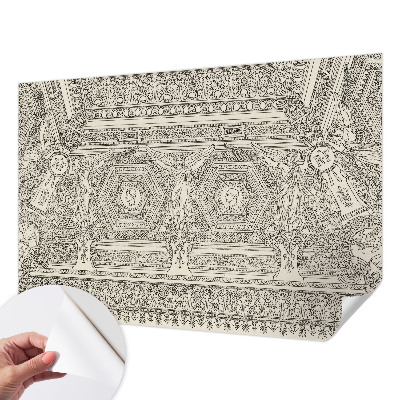 Fototapete in 3D-Optik mit klassischem Schmuckmotiv