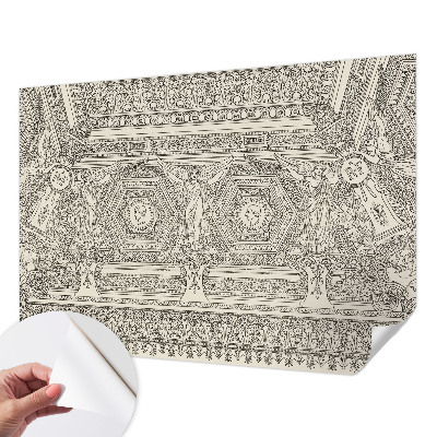 Fototapete in 3D-Optik mit klassischem Schmuckmotiv