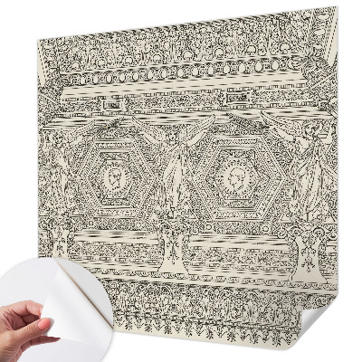 Fototapete in 3D-Optik mit klassischem Schmuckmotiv