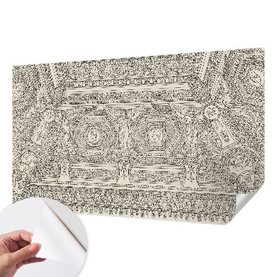 Fototapete in 3D-Optik mit klassischem Schmuckmotiv