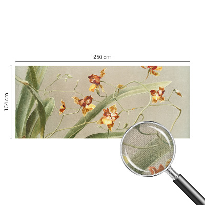 91D-Fototapete fürs Schlafzimmer mit klassischem Orchideenmotiv