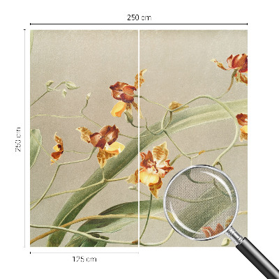 91D-Fototapete fürs Schlafzimmer mit klassischem Orchideenmotiv
