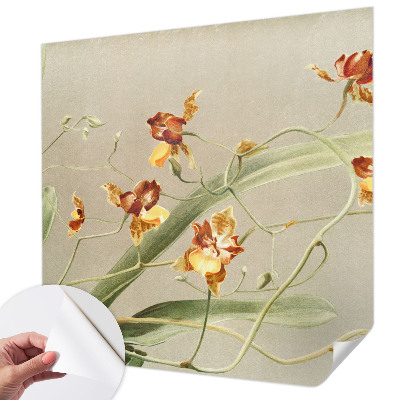 91D-Fototapete fürs Schlafzimmer mit klassischem Orchideenmotiv