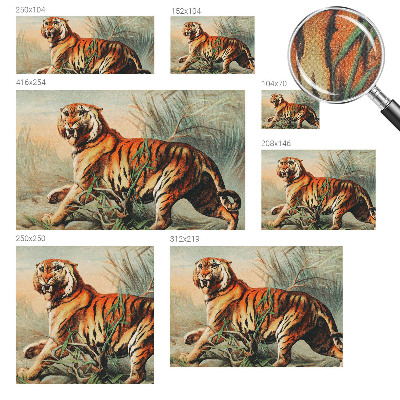Fototapete nach Maß mit einem naturgetreuen Tigermotiv