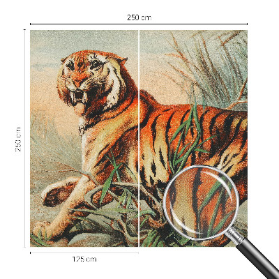 Fototapete nach Maß mit einem naturgetreuen Tigermotiv