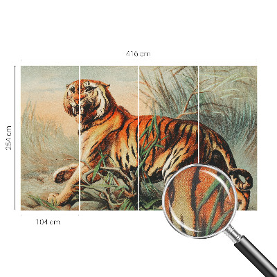 Fototapete nach Maß mit einem naturgetreuen Tigermotiv