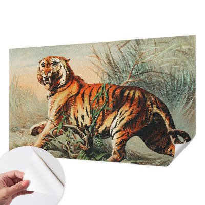 Fototapete nach Maß mit einem naturgetreuen Tigermotiv