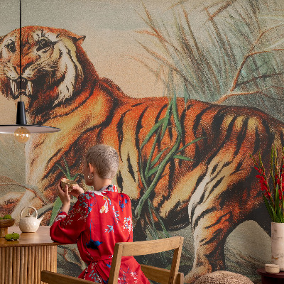 Fototapete nach Maß mit einem naturgetreuen Tigermotiv