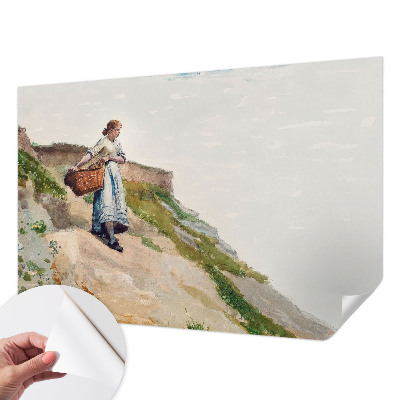 Selbstklebende Fototapete fürs Wohnzimmer mit weiblicher Landschaft