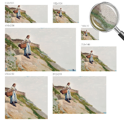 Selbstklebende Fototapete fürs Wohnzimmer mit weiblicher Landschaft