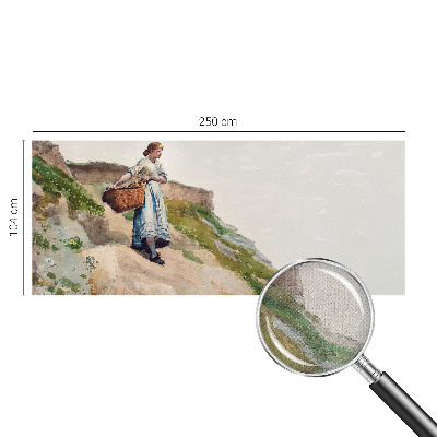 Selbstklebende Fototapete fürs Wohnzimmer mit weiblicher Landschaft