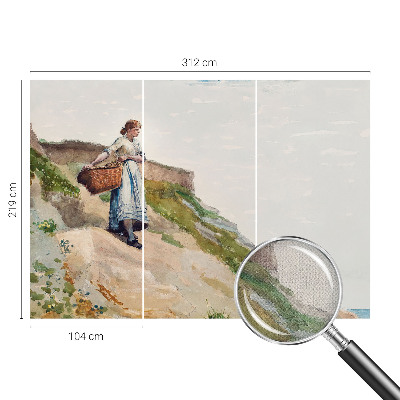 Selbstklebende Fototapete fürs Wohnzimmer mit weiblicher Landschaft