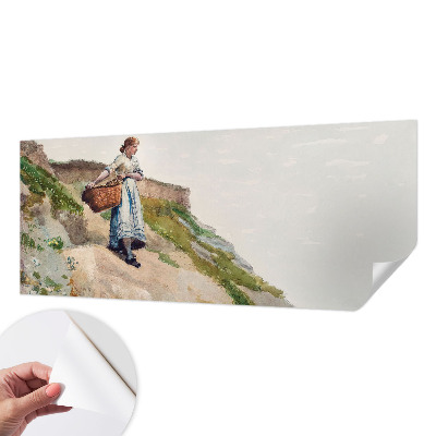 Selbstklebende Fototapete fürs Wohnzimmer mit weiblicher Landschaft