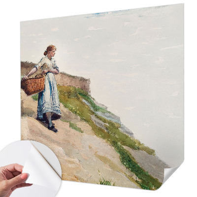 Selbstklebende Fototapete fürs Wohnzimmer mit weiblicher Landschaft