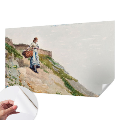 Selbstklebende Fototapete fürs Wohnzimmer mit weiblicher Landschaft