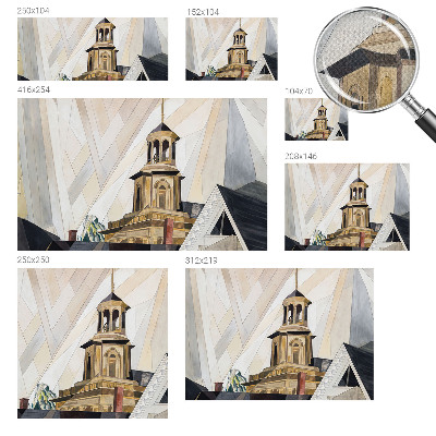 92D-Fototapete mit architektonischem Turmmotiv
