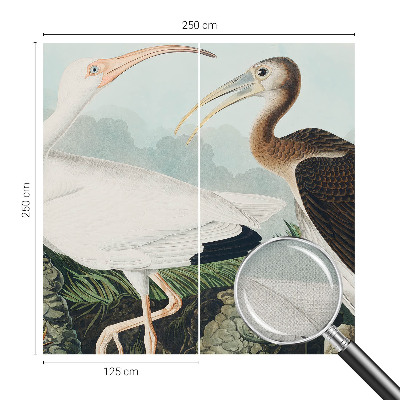 92D-Fototapete fürs Schlafzimmer mit einem Vogelpaar als Motiv