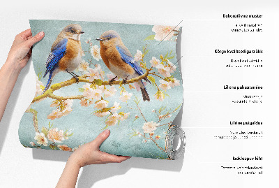 Moderne Fototapete nach Maß Realistische Vögel