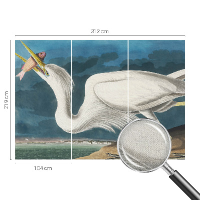 97D-Fototapete z mit einem Vogel, der einen Fisch hält