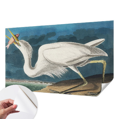 97D-Fototapete Vogel mit Fisch