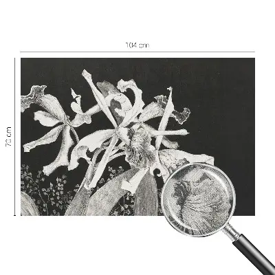 Vintage Tapete mit einer Orchideenillustration