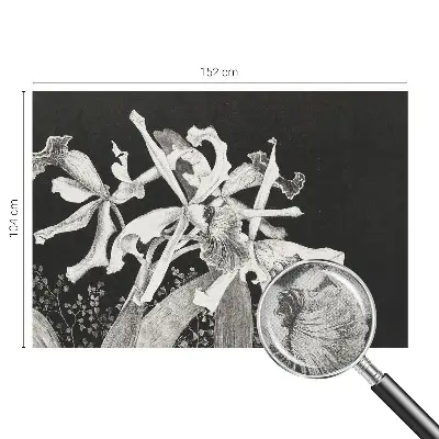 Vintage Tapete mit einer Orchideenillustration
