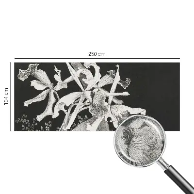 Vintage Tapete mit einer Orchideenillustration
