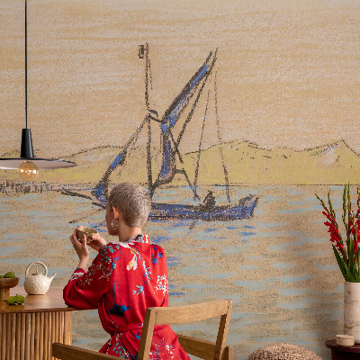 97D-Fototapete fürs Wohnzimmer Meer des Friedens