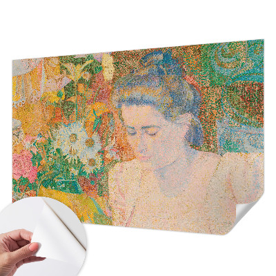 Selbstklebende Fototapete für die Wand mit Blumenporträt