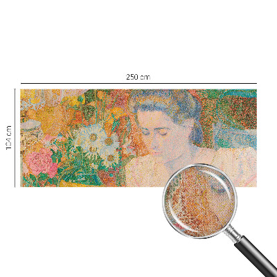 Selbstklebende Fototapete für die Wand mit Blumenporträt