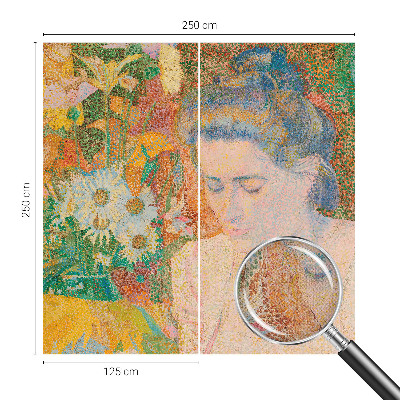 Selbstklebende Fototapete für die Wand Blumenporträt