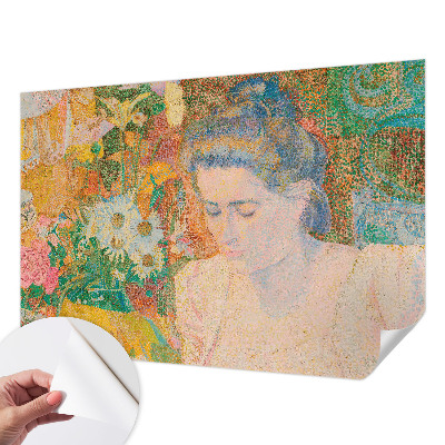 Selbstklebende Fototapete für die Wand mit Blumenporträt