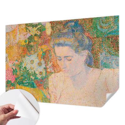 Selbstklebende Fototapete für die Wand mit Blumenporträt