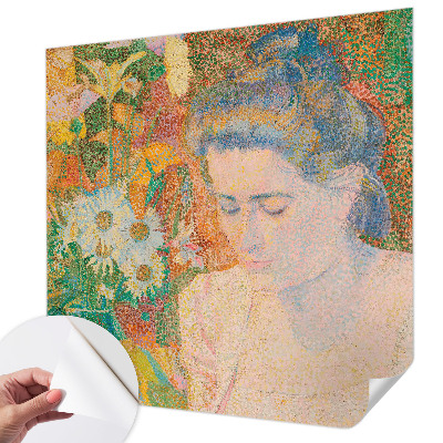 Selbstklebende Fototapete für die Wand mit Blumenporträt