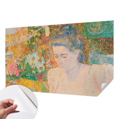 Selbstklebende Fototapete für die Wand mit Blumenporträt