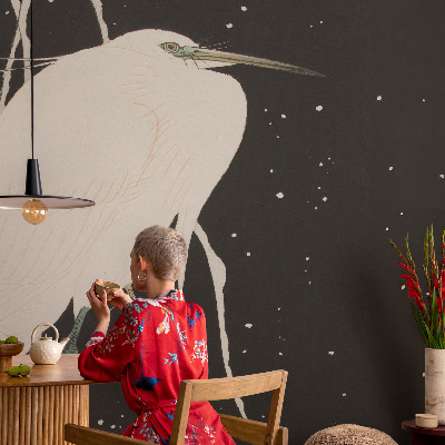 Selbstklebende Fototapete mit Wintervogel-Motiv