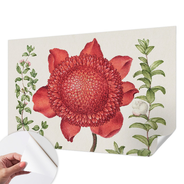 97D-Fototapete fürs Schlafzimmer Florale Eleganz