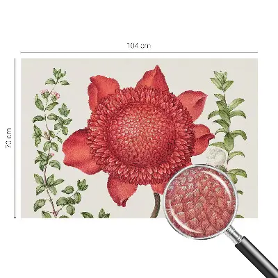 97D-Fototapete fürs Schlafzimmer mit floralem Motiv in eleganter Optik
