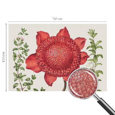 97D-Fototapete fürs Schlafzimmer Florale Eleganz