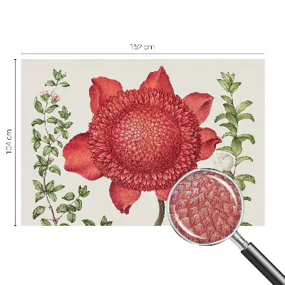97D-Fototapete fürs Schlafzimmer mit floralem Motiv in eleganter Optik