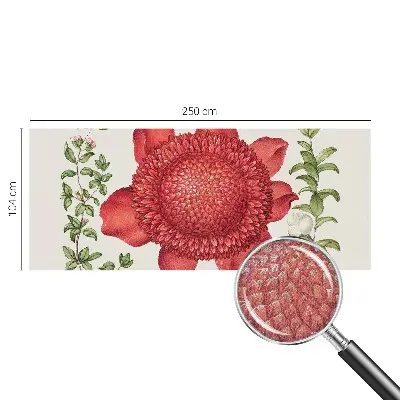97D-Fototapete fürs Schlafzimmer mit floralem Motiv in eleganter Optik
