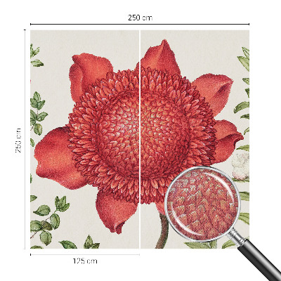 97D-Fototapete fürs Schlafzimmer Florale Eleganz