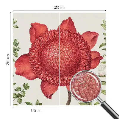 97D-Fototapete fürs Schlafzimmer mit floralem Motiv in eleganter Optik
