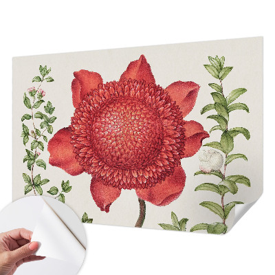 97D-Fototapete fürs Schlafzimmer Florale Eleganz